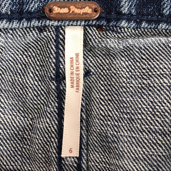 Free People Deconstructed Distressed Denim Skirt 6 - Picture 4 of 8